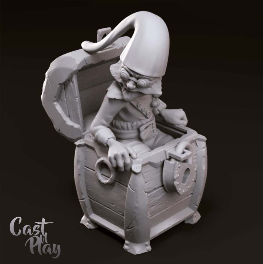 3D Printed Cast n Play Xmas Gnome 28mm 32mm D&D (Online Only)