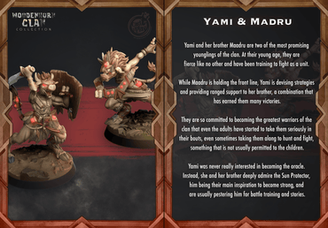 3D Printed Cast n Play Yami and Maadru Woodenhorn Clan 28mm 32mm D&D (Online Only)