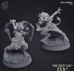 3D Printed Cast n Play Yami and Maadru Woodenhorn Clan 28mm 32mm D&D (Online Only)
