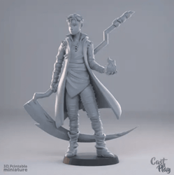 3D Printed Cast n Play Young Fire Wizard 28mm 32mm D&D (Online Only)