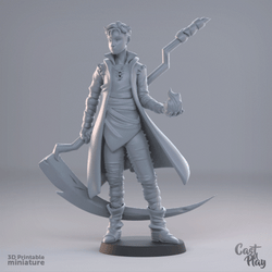 3D Printed Cast n Play Young Fire Wizard 28mm 32mm D&D (Online Only)