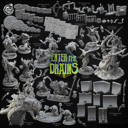 3D Printed Cast n Play Yuddrakh Skin-shedder Enter the Drains 28 32mm D&D (Online Only)