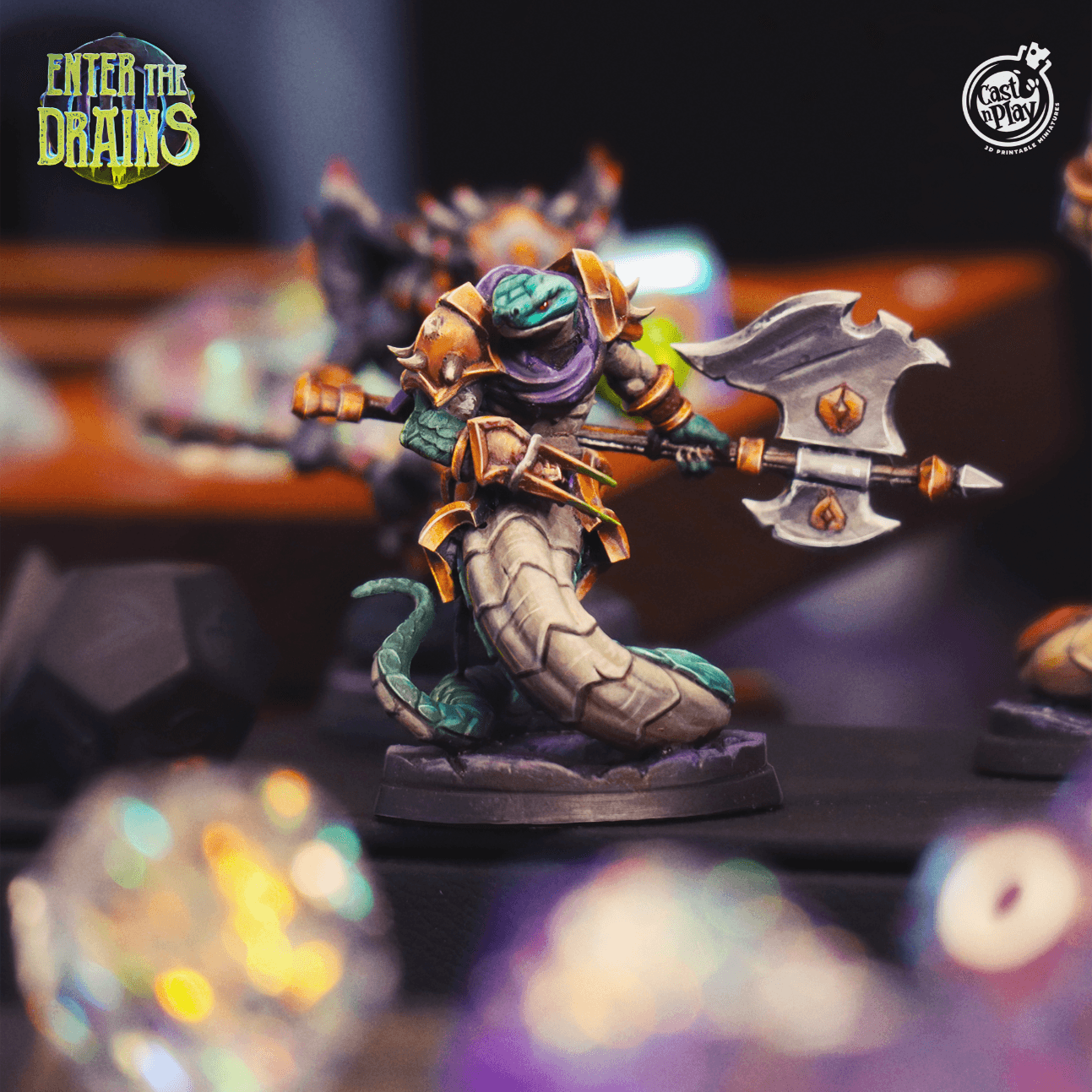 3D Printed Cast n Play Yuddrakh Warrior 28mm 32mm D&D (Online Only)