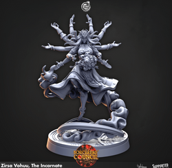 3D Printed Cast n Play Zirsa Vohuu, The Incarnate Sorcerers Council 28mm 32mm D&D (Online Only)