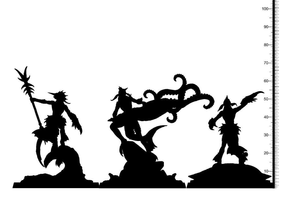 3D Printed Clay Cyanide Adaro Riders Set Maori Mythos 28mm-32mm Ragnarok D&D (Online Only)