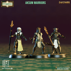 3D Printed Clay Cyanide Aksum Warriors Ethiopian Mythos 28 32 mm D&D (Online Only)