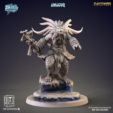 3D Printed Clay Cyanide Amaguq Inuit Religion Ragnarok D&D (Online Only)