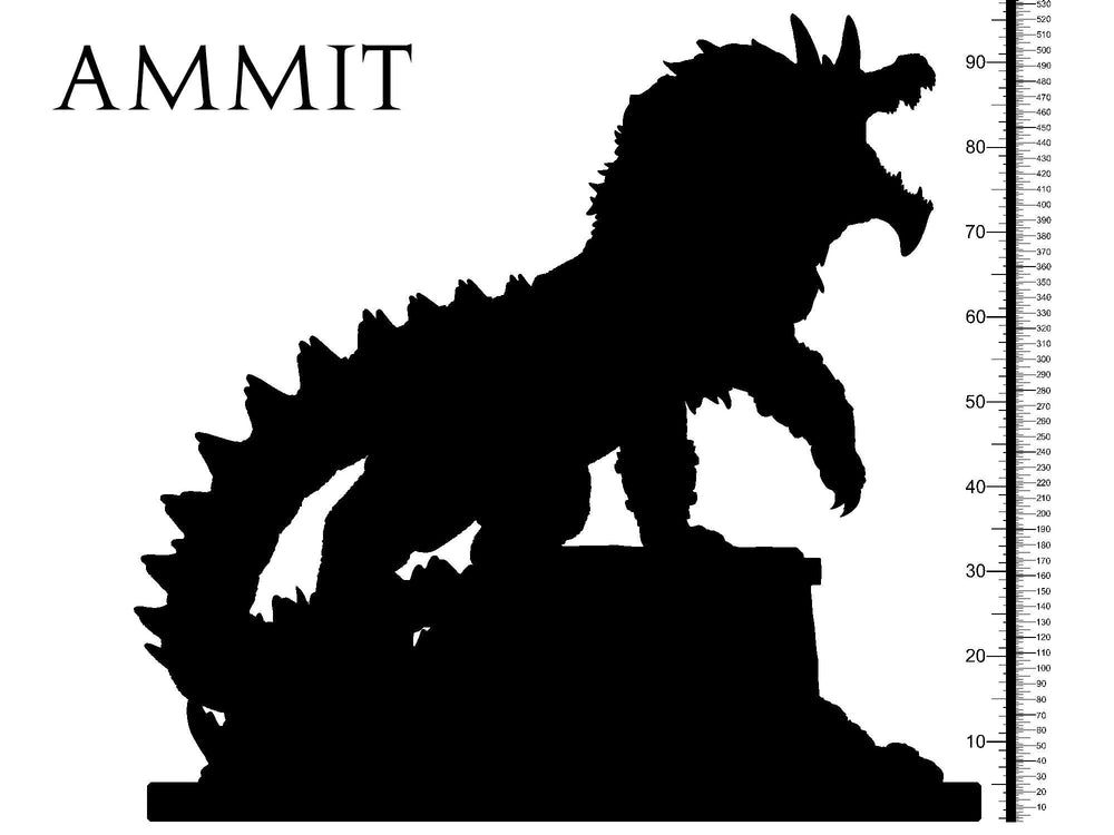 3D Printed Clay Cyanide Ammit Egyptian Mythology 28 32 mm D&D (Online Only)