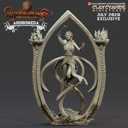 3D Printed Clay Cyanide Andromeda Greek Mythology Part 2 28 32 mm D&D (Online Only)