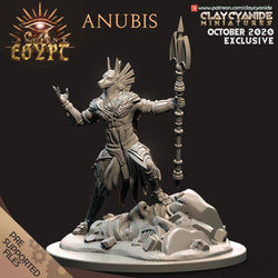3D Printed Clay Cyanide Anubis Egyptian Mythology 28 32 mm D&D (Online Only)