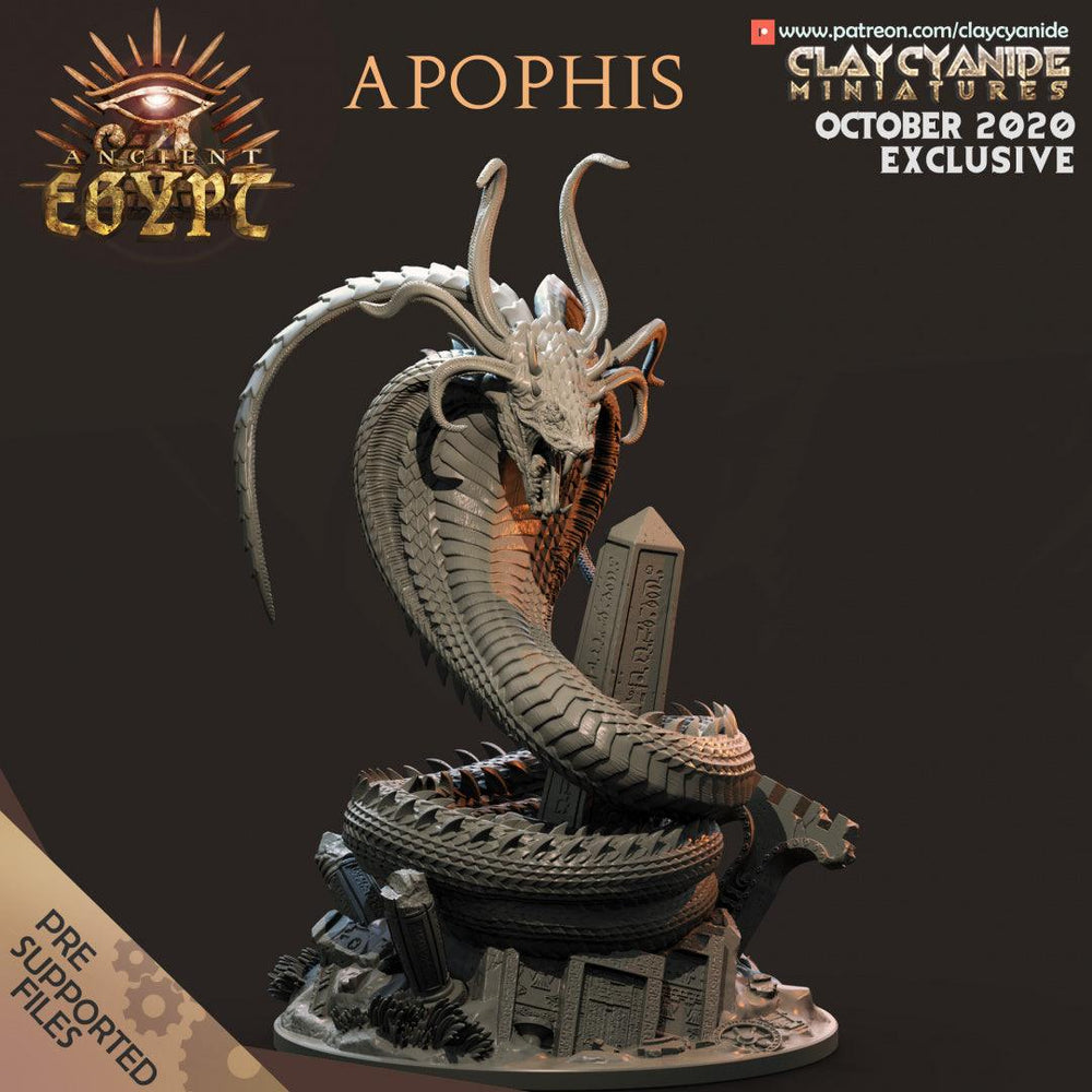 3D Printed Clay Cyanide Apophis Egyptian Mythology 28 32 mm D&D (Online Only)