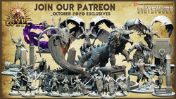 3D Printed Clay Cyanide Apophis Egyptian Mythology 28 32 mm D&D (Online Only)