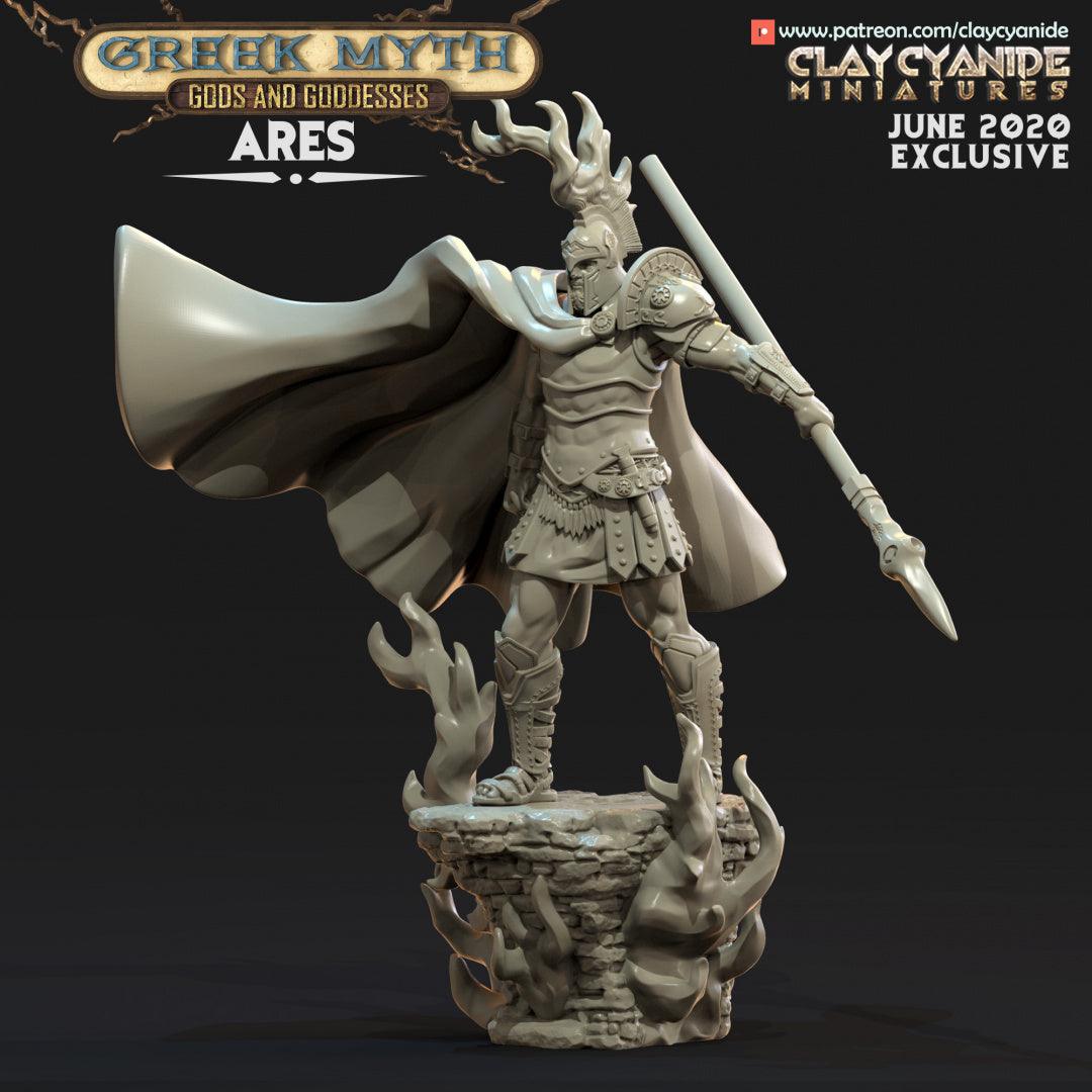 3D Printed Clay Cyanide Ares Greek Myth Gods and Goddesses Ragnarok D&D (Online Only)