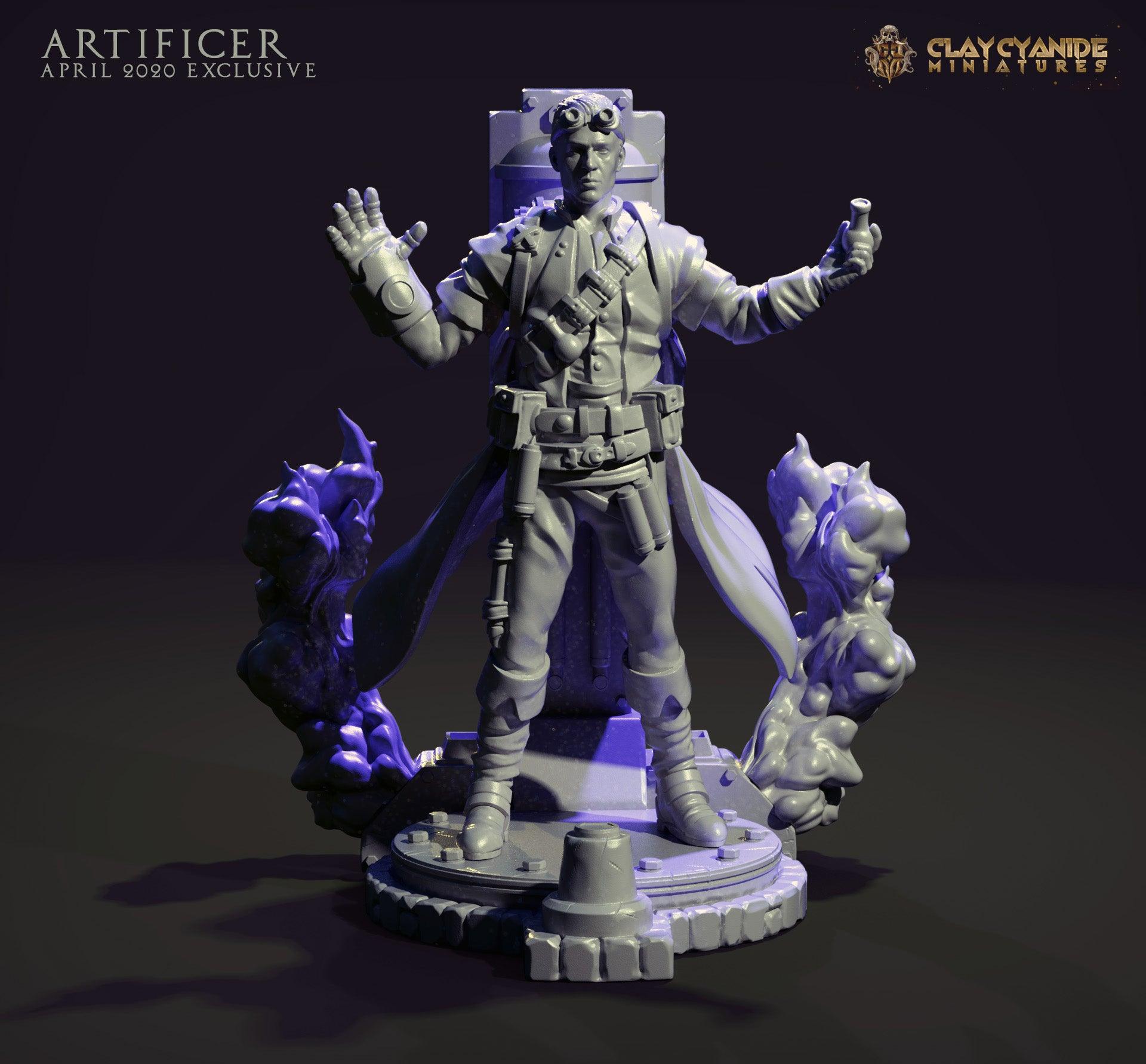 3D Printed Clay Cyanide Artificer 28mm-32mm Ragnarok D&D (Online Only)