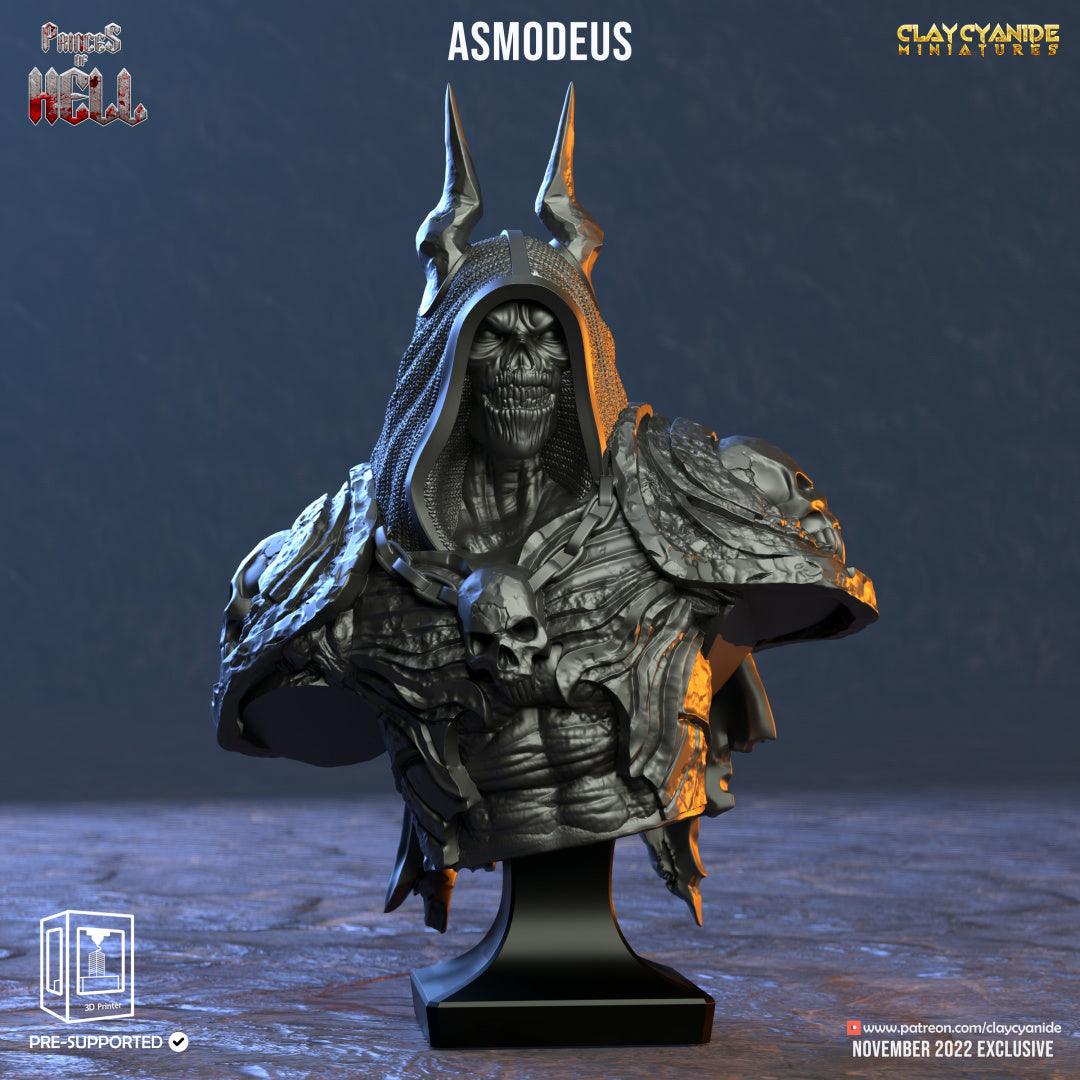 3D Printed Clay Cyanide Asmodeus Bust Princes of Hell Ragnarok D&D (Online Only)