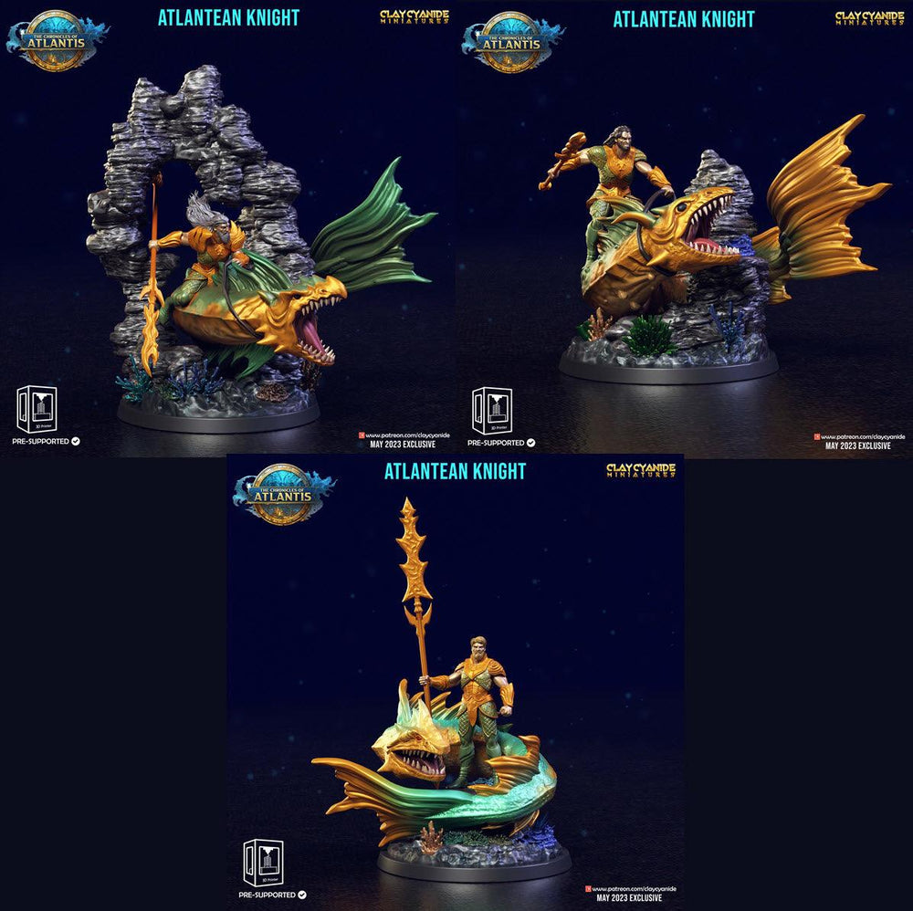 3D Printed Clay Cyanide Atlantean Knights The Chronicles of Atlantis 28 32 mm D&D (Online Only)
