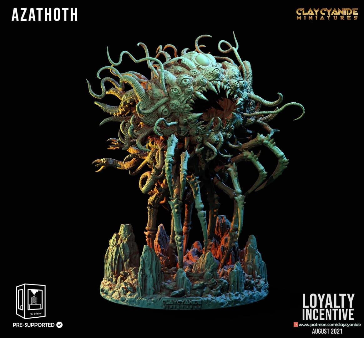 3D Printed Clay Cyanide - Azathoth the God of Chaos 28mm 32mm D&D (Online Only)