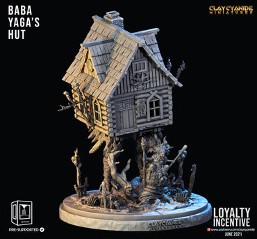 3D Printed Clay Cyanide Baba Yaga's Hut 28mm-32mm Ragnarok D&D (Online Only)