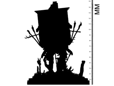 3D Printed Clay Cyanide Baba Yaga's Hut 28mm-32mm Ragnarok D&D (Online Only)