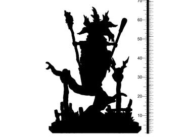 3D Printed Clay Cyanide Baba Yaga Witch Ragnarok D&D (Online Only)