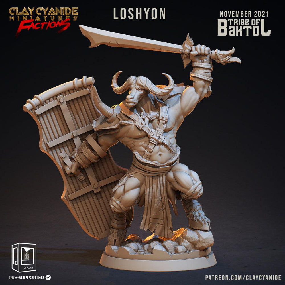 3D Printed Clay Cyanide Baktols Bull Minitours Factions Ragnarok D&D (Online Only)