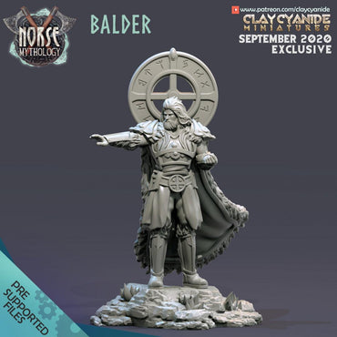 3D Printed Clay Cyanide Balder Norse Mythology 28 32 mm D&D (Online Only)