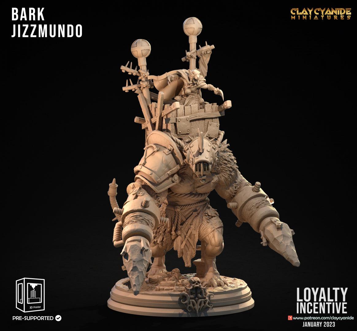 3D Printed Clay Cyanide Bark Jizzmundo 28 32 mm D&D (Online Only)