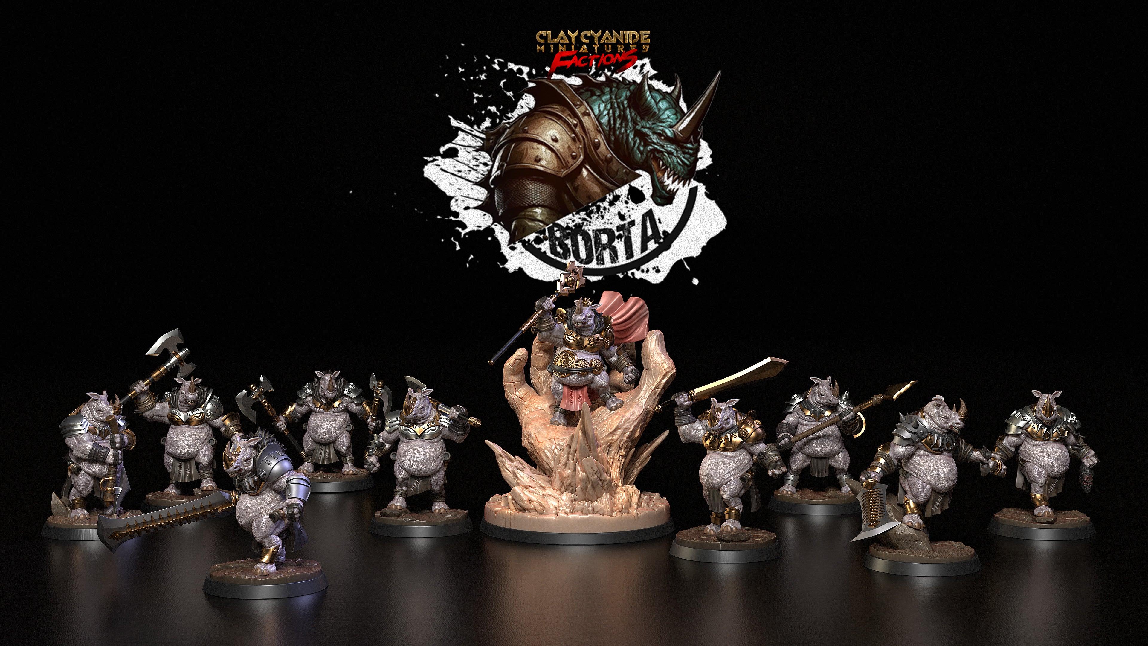 3D Printed Clay Cyanide Battle Borta Factions Tribe Ragnarok D&D (Online Only)