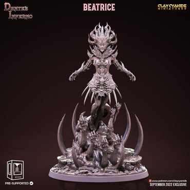 3D Printed Clay Cyanide Beatrice Dante's Inferno 28mm-32mm Ragnarok D&D (Online Only)