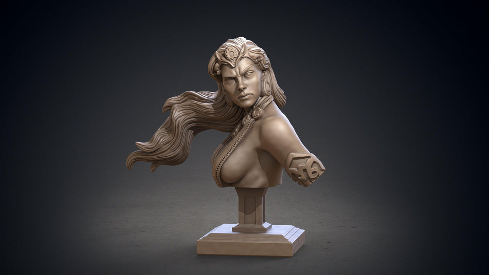 3D Printed Clay Cyanide Belit Bust Hyborean Age Ragnarok D&D (Online Only)
