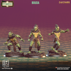 3D Printed Clay Cyanide Bouda Ethiopian Mythos 28 32 mm D&D (Online Only)