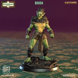 3D Printed Clay Cyanide Bouda Ethiopian Mythos 28 32 mm D&D (Online Only)