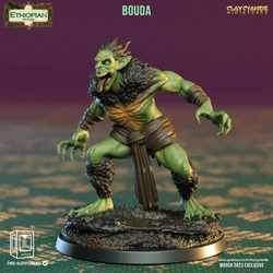 3D Printed Clay Cyanide Bouda Ethiopian Mythos 28 32 mm D&D (Online Only)