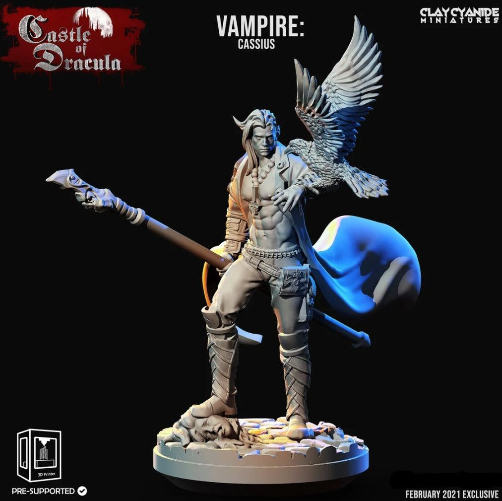 3D Printed Clay Cyanide Castle of Dracula - Vampire Cassius 28mm 32mm D&D (Online Only)