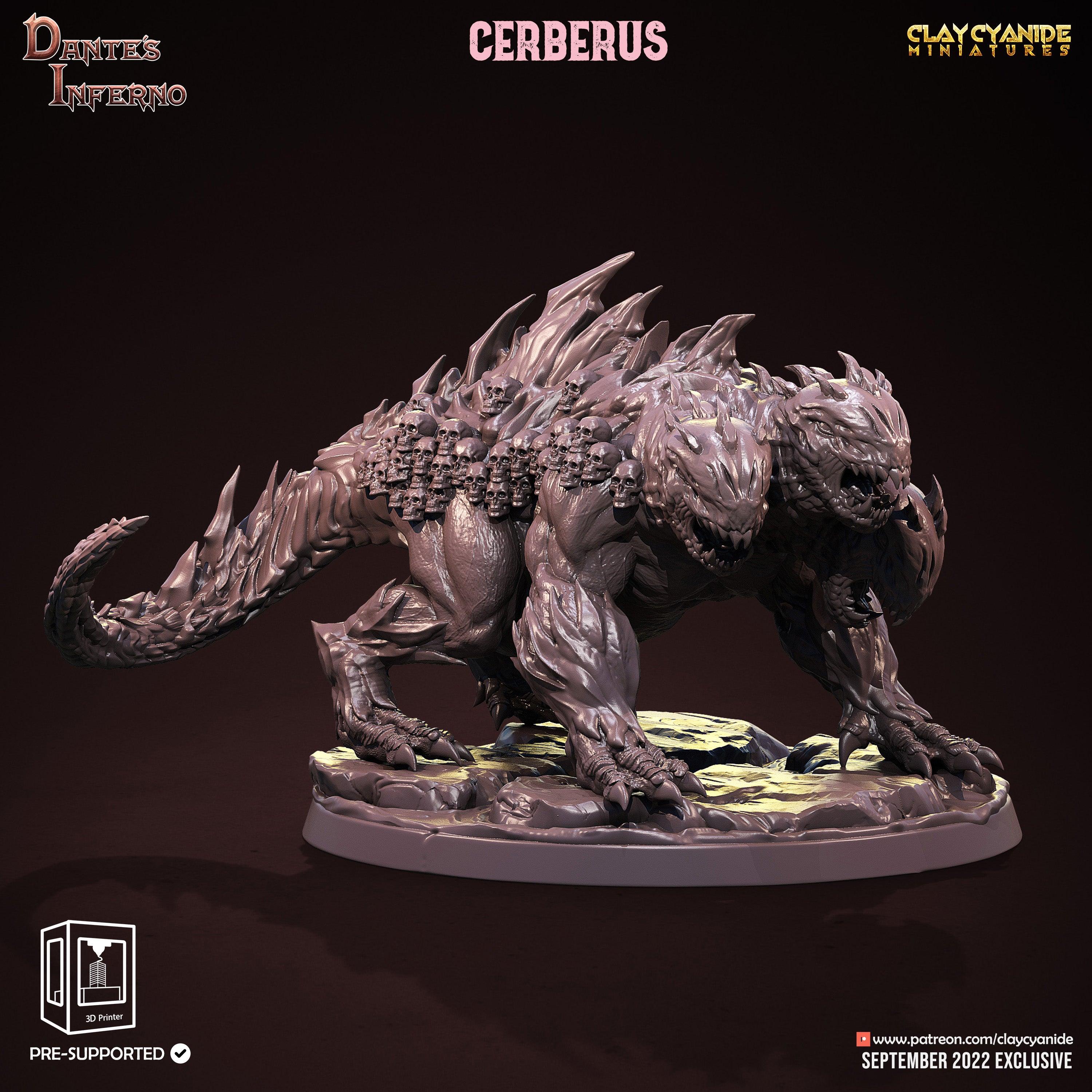 3D Printed Clay Cyanide Cerberus Dante's Inferno 28mm-32mm Ragnarok D&D (Online Only)