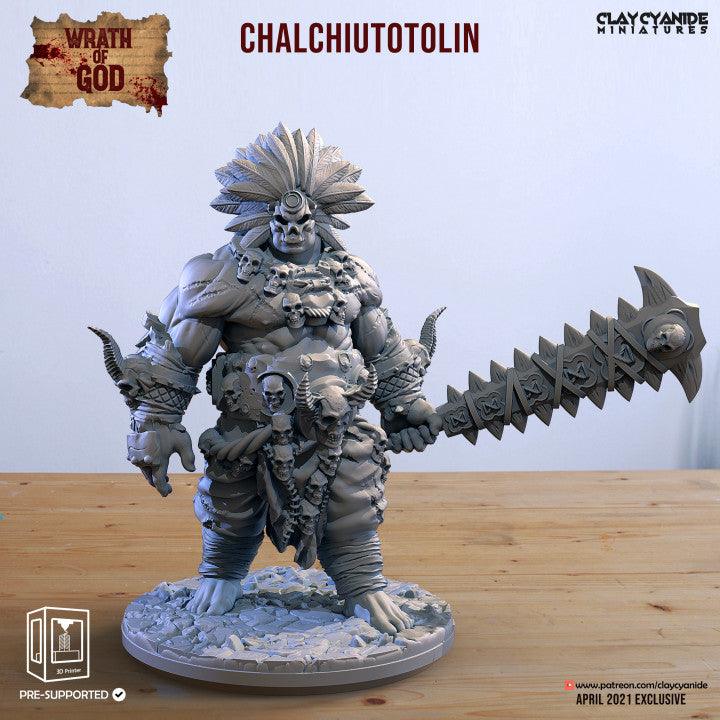 3D Printed Clay Cyanide Chalchiutotolin God of Pestilence Ragnarok D&D (Online Only)