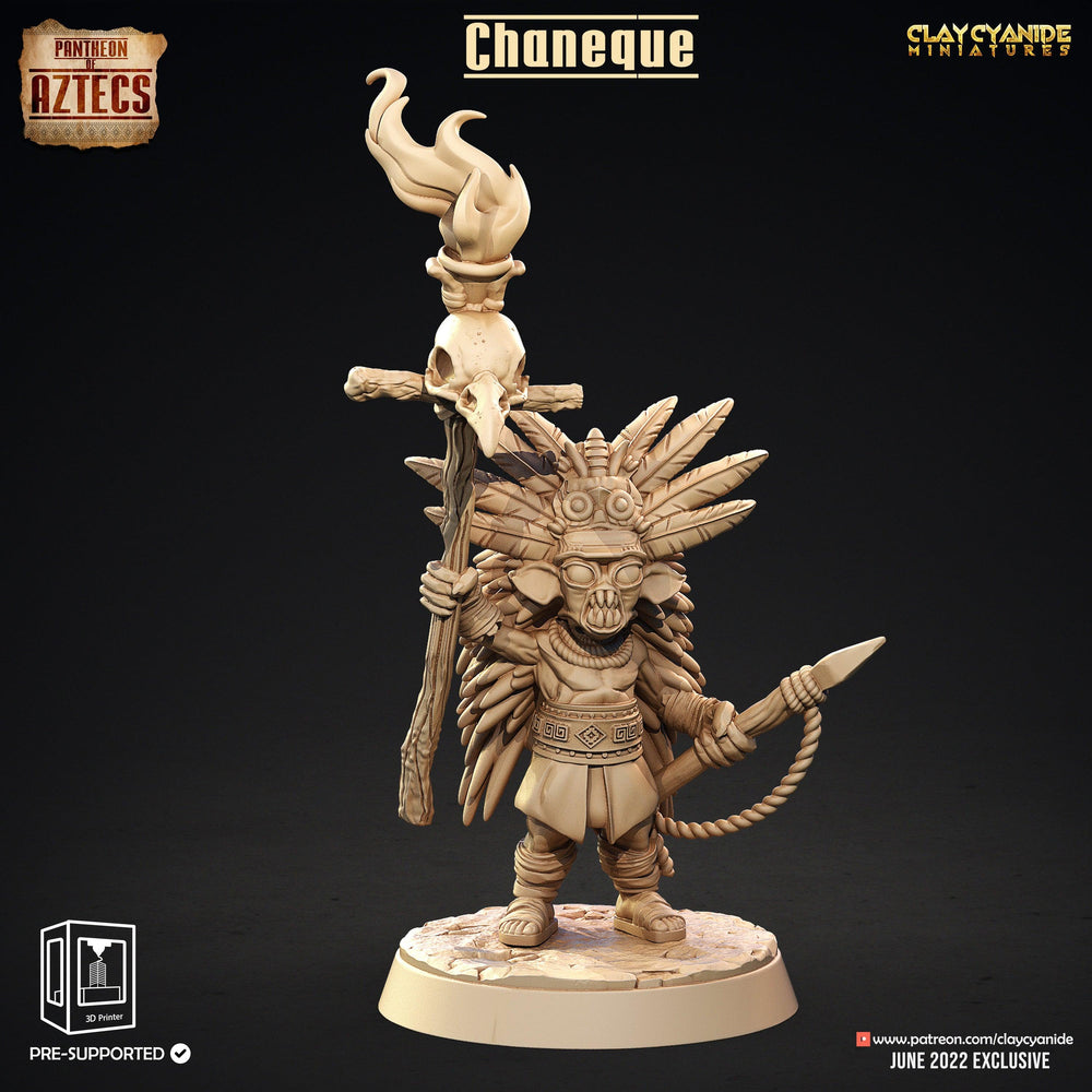 3D Printed Clay Cyanide Chaneque Set Pantheon of Aztecs Ragnarok D&D (Online Only)