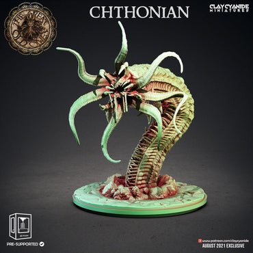 3D Printed Clay Cyanide Chthonian Giant Worm Great Old Gods Ragnarok D&D (Online Only)