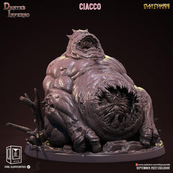 3D Printed Clay Cyanide Ciacco Dante's Inferno 28mm-32mm Ragnarok D&D (Online Only)