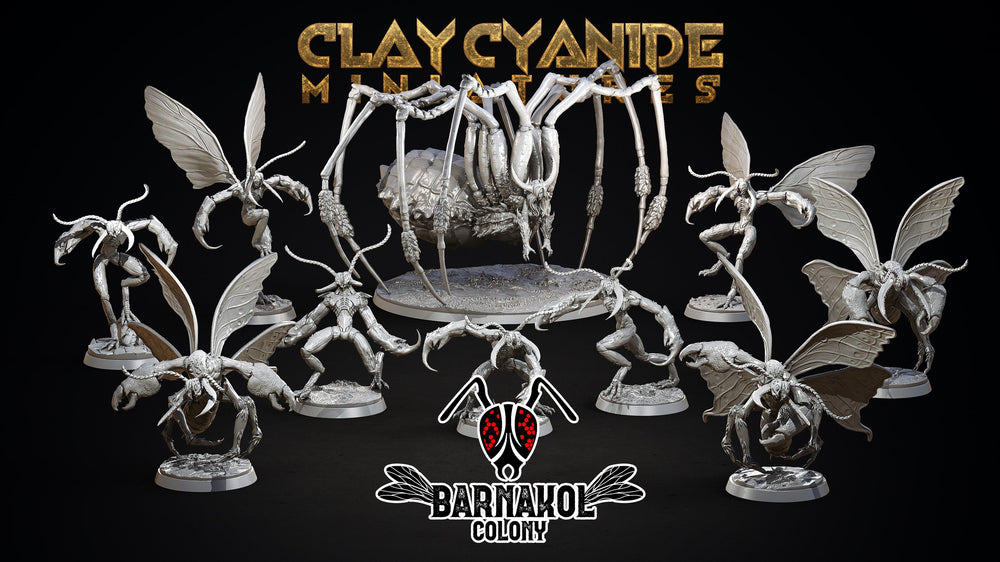 3D Printed Clay Cyanide Colony of Barnakol Tribes Factions Ragnarok D&D (Online Only)
