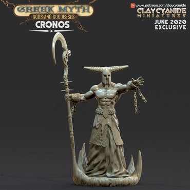 3D Printed Clay Cyanide Cronos Greek Myth Gods and Goddesses Ragnarok D&D (Online Only)