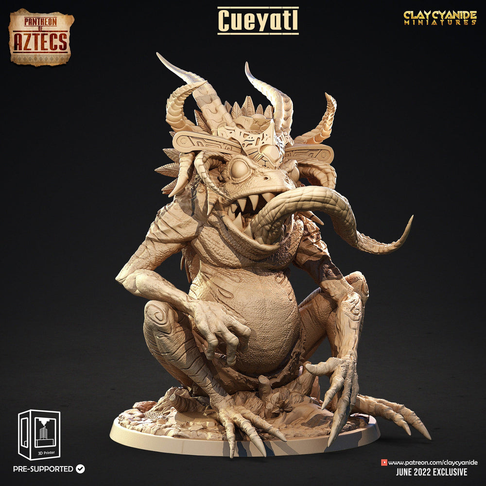 3D Printed Clay Cyanide Cueyatl Set Pantheon of Aztecs Ragnarok D&D (Online Only)
