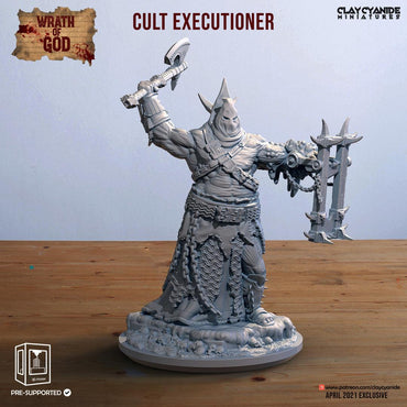3D Printed Clay Cyanide Cult Executioner Wrath of Gods Ragnarok D&D (Online Only)