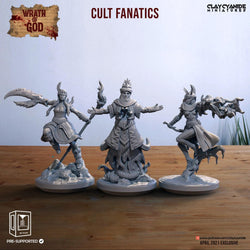 3D Printed Clay Cyanide Cult Fanatics Wrath of Gods Ragnarok D&D (Online Only)