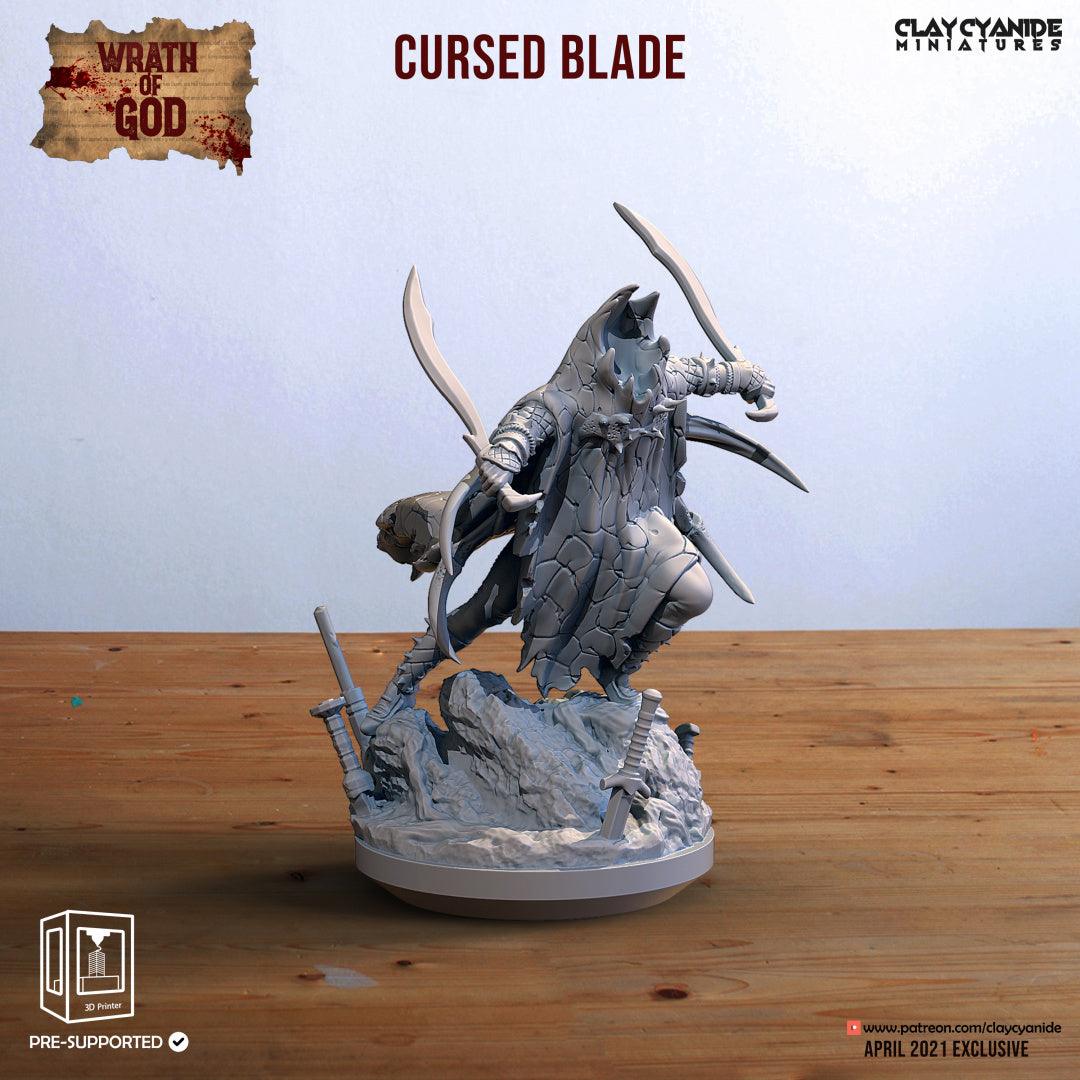 3D Printed Clay Cyanide Cursed Blade Wrath of Gods Ragnarok D&D (Online Only)