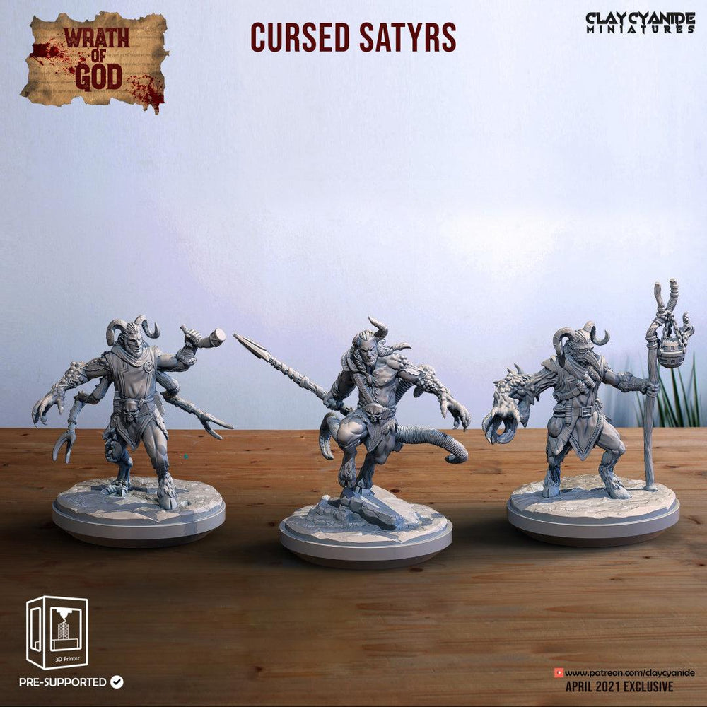 3D Printed Clay Cyanide Cursed Satyrs Wrath of Gods Ragnarok D&D (Online Only)