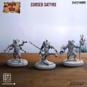 3D Printed Clay Cyanide Cursed Satyrs Wrath of Gods Ragnarok D&D (Online Only)