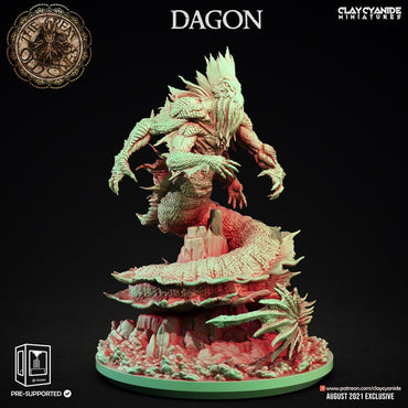 3D Printed Clay Cyanide Dagon Great Old Gods Ragnarok D&D (Online Only)