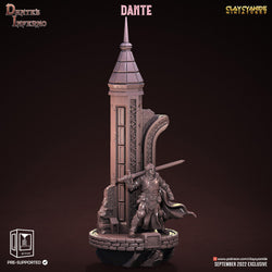 3D Printed Clay Cyanide Dante from Dante's Inferno 28mm-32mm Ragnarok D&D (Online Only)