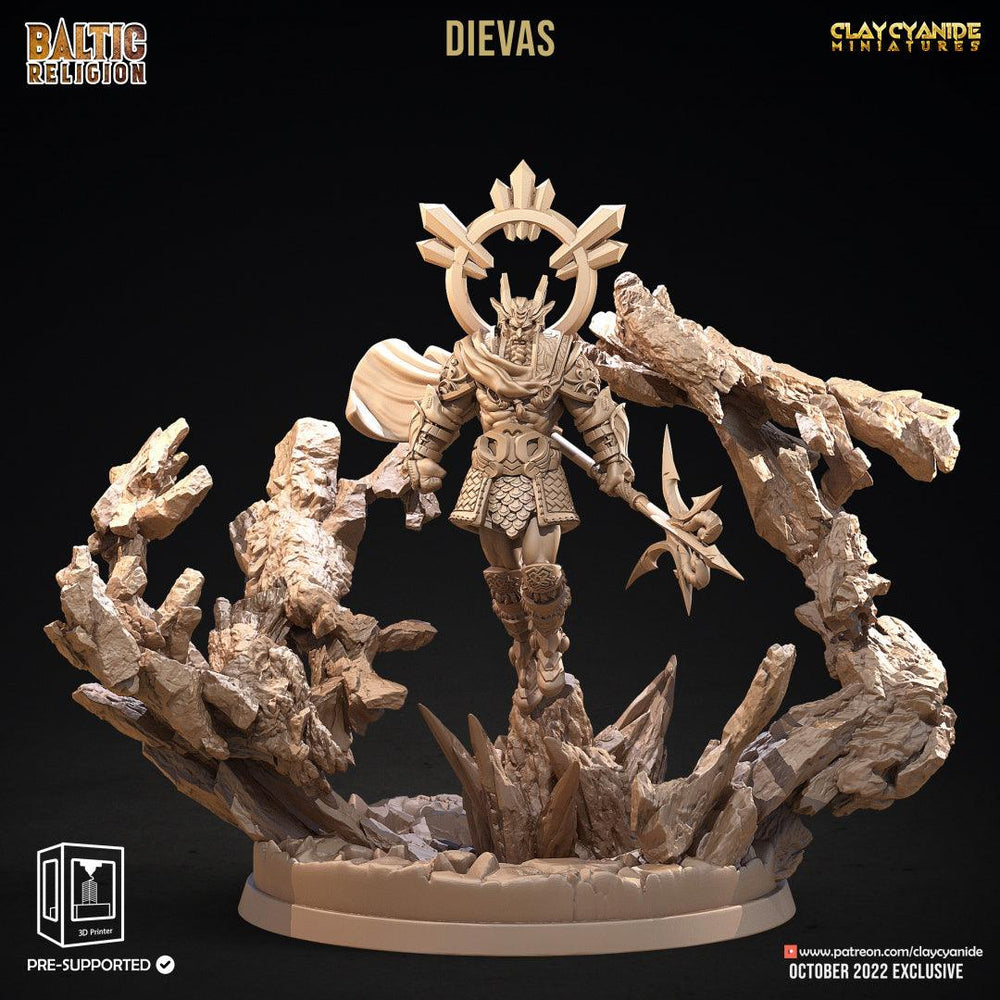 3D Printed Clay Cyanide Dievas Baltic Religion 28mm-32mm Ragnarok D&D (Online Only)